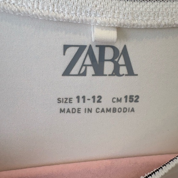 ZARA White Sleeveless Tennis Dress – Pleated Skirt- Girls Size 11–12 - Picture 3 of 5